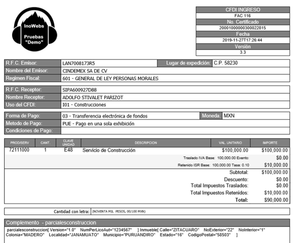 servicios parciales de construccion